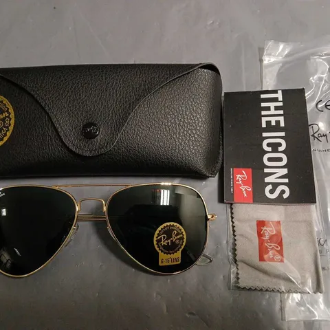 BOXED PAIR OF RAY BAN GLASSES WITH G-15 LENS IN CASE