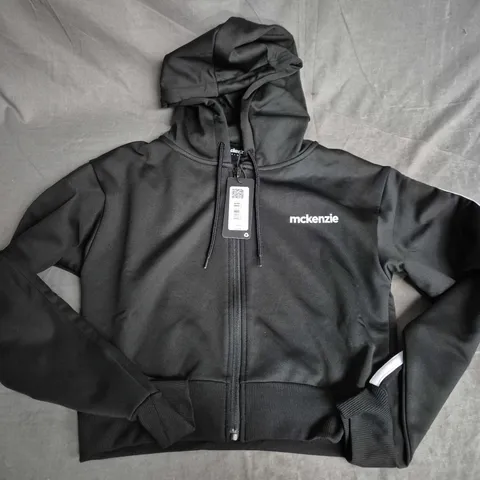 MCKENZIE BLACK ZIP HOODIE – SIZE SM