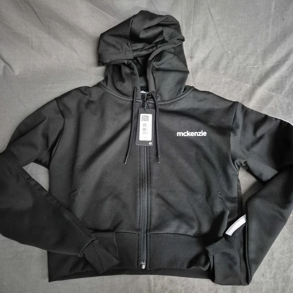 MCKENZIE BLACK ZIP HOODIE – SIZE SM