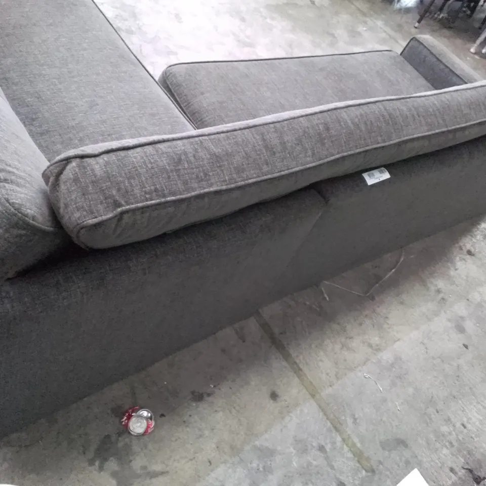 QUALITY DESIGNER G-PLAN VINTAGE 59 RR 2 PIECE CORNER SOFA - FLECK PEWTER FABRIC