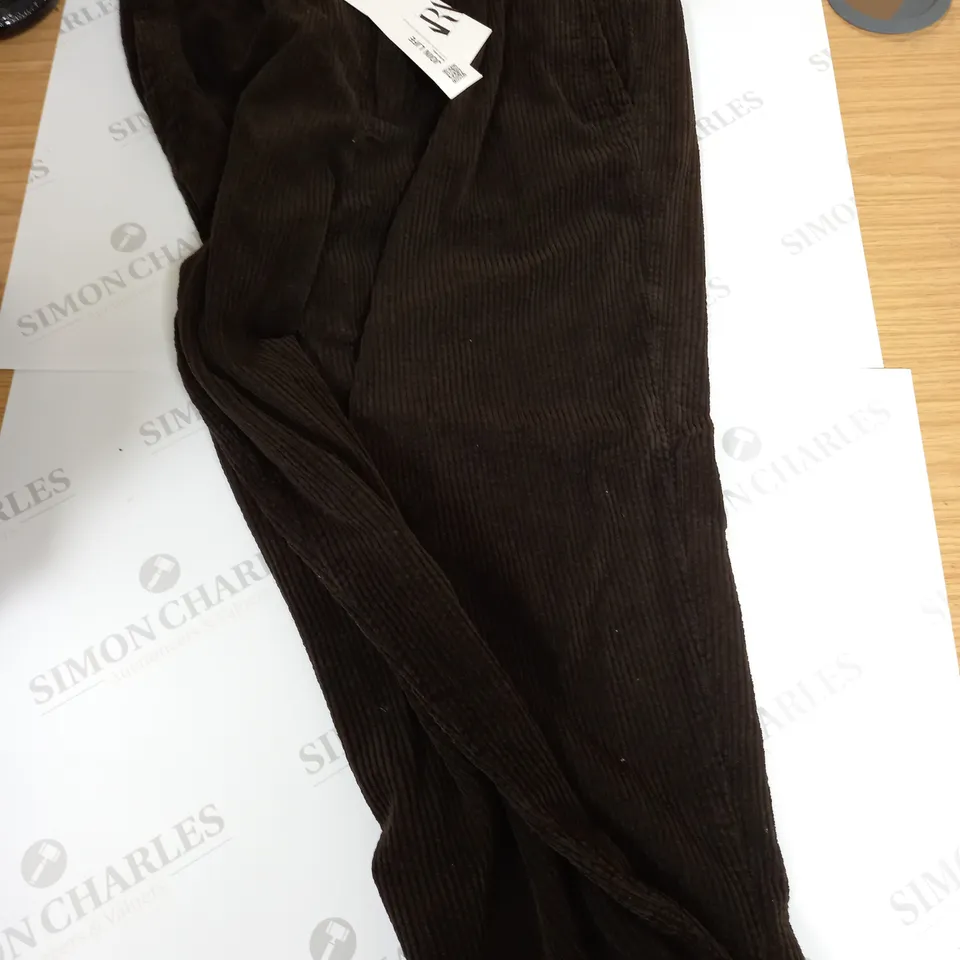 ZARA LOOSE FIT TROUSERS IN BROWN - EUR 40