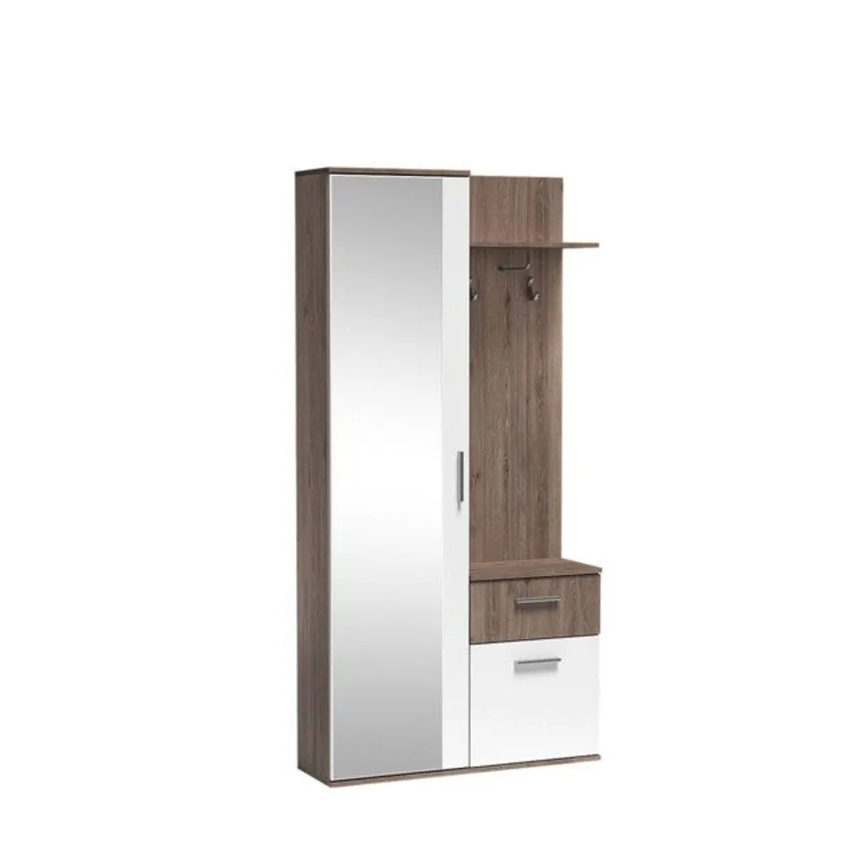 BOXED HALL TREE 97cm WIDE WITH SHOE STORAGE (1 BOX)