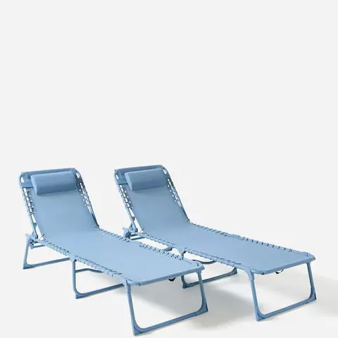 PAIR OF ZERO GRAVITY SUNLOUNGERS