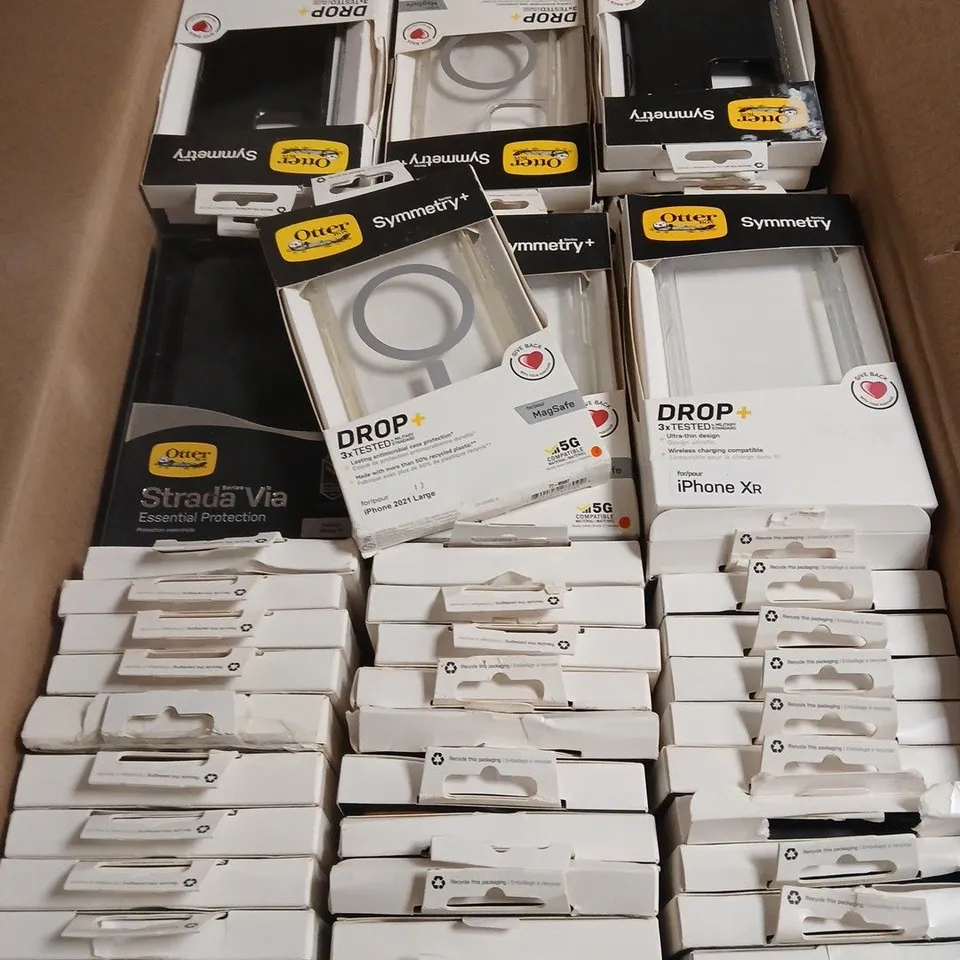 APPROXIMATELY 60 ASSORTED OTTER SMARTPHONE PROTECTIVE CASES FOR VARIOUS MODELS 