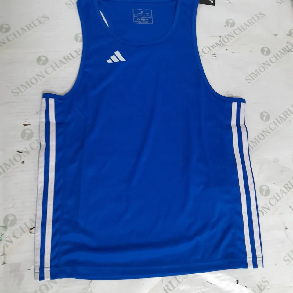 ADIDAS BOXING TOP IN BLUE/WHITE SIZE S