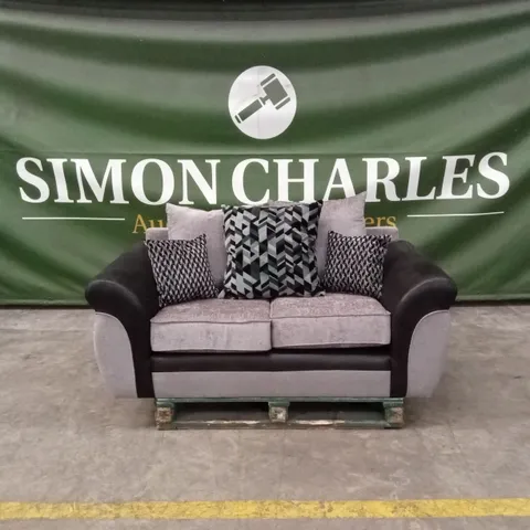 NARVA FABRIC/FAUX LEATHER 2 SEATER SOFA