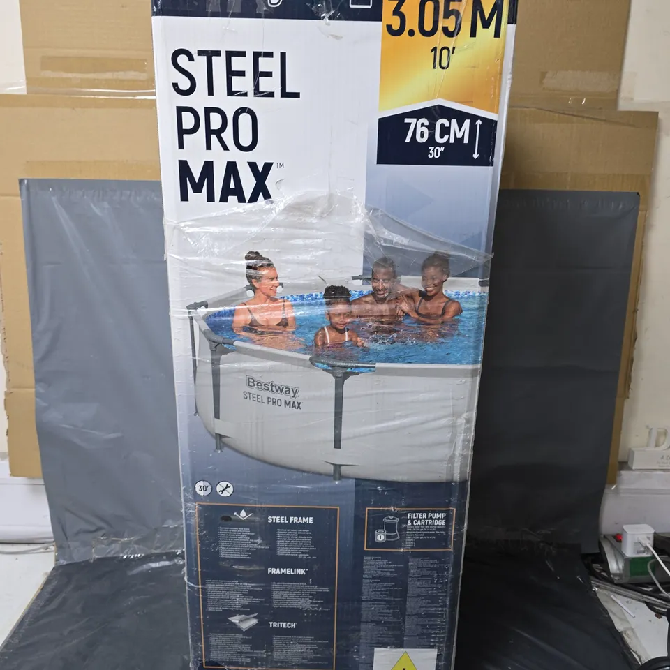BOXED BESTWAY 10FT STEEL PRO MAX POOL - COLLECTION ONLY