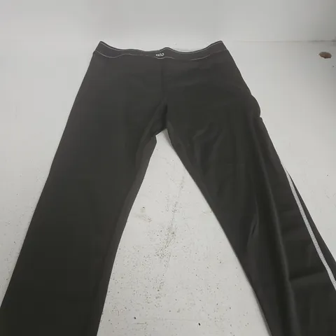 ALO YOGA WOMEN'S LEGGINGS - BLACK, UK SIZE L (EU L, US L) WITH SIDE STRIPE