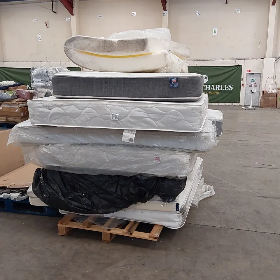 PALLET OF 9X MATTRESS OF ASSORTED SIZES AND BRANDS