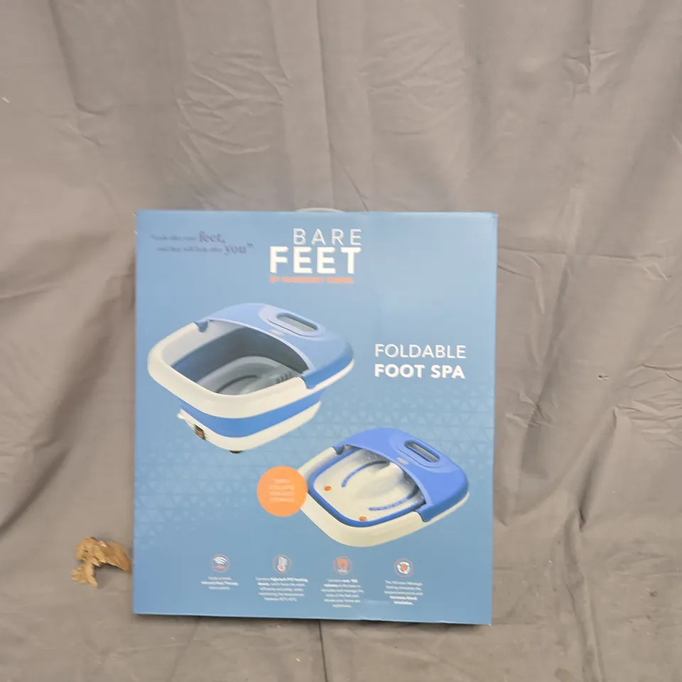 BARE FEET FOLDABLE FOOT SPA – BLUE/WHITE (BOXED)