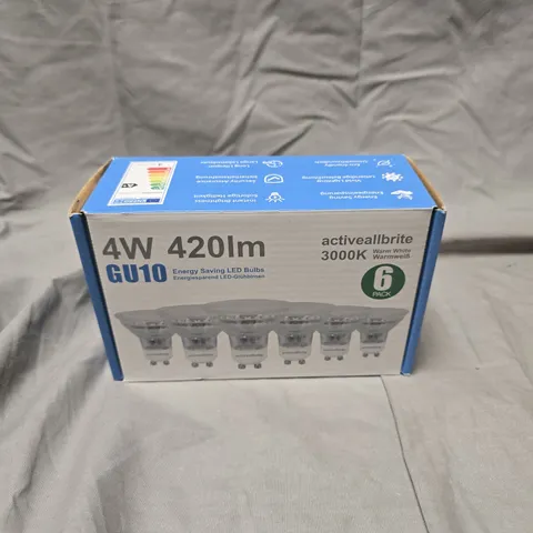 APPROXIMATELY 20 BOXED ACTIVEALLBRITE 4W GU10 BULB MULTIPACKS 
