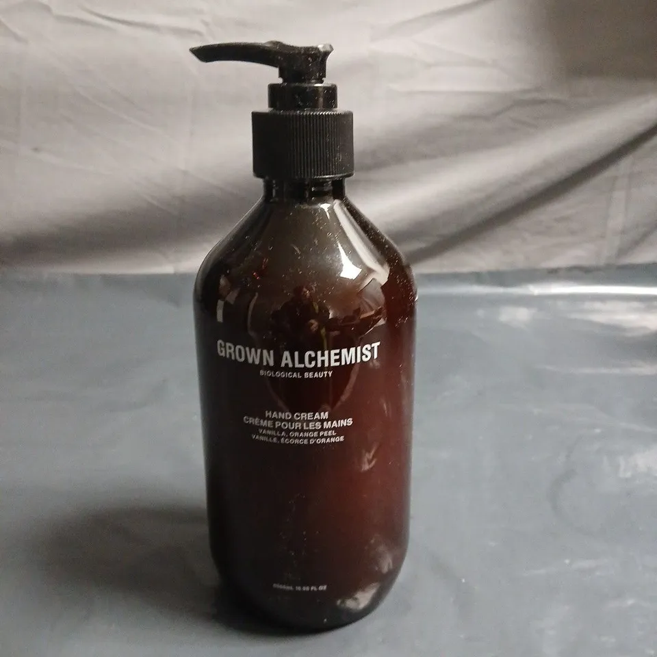 GROWN ALCHEMIST HAND CREAM – VANILLA & ORANGE PEEL – 500ML