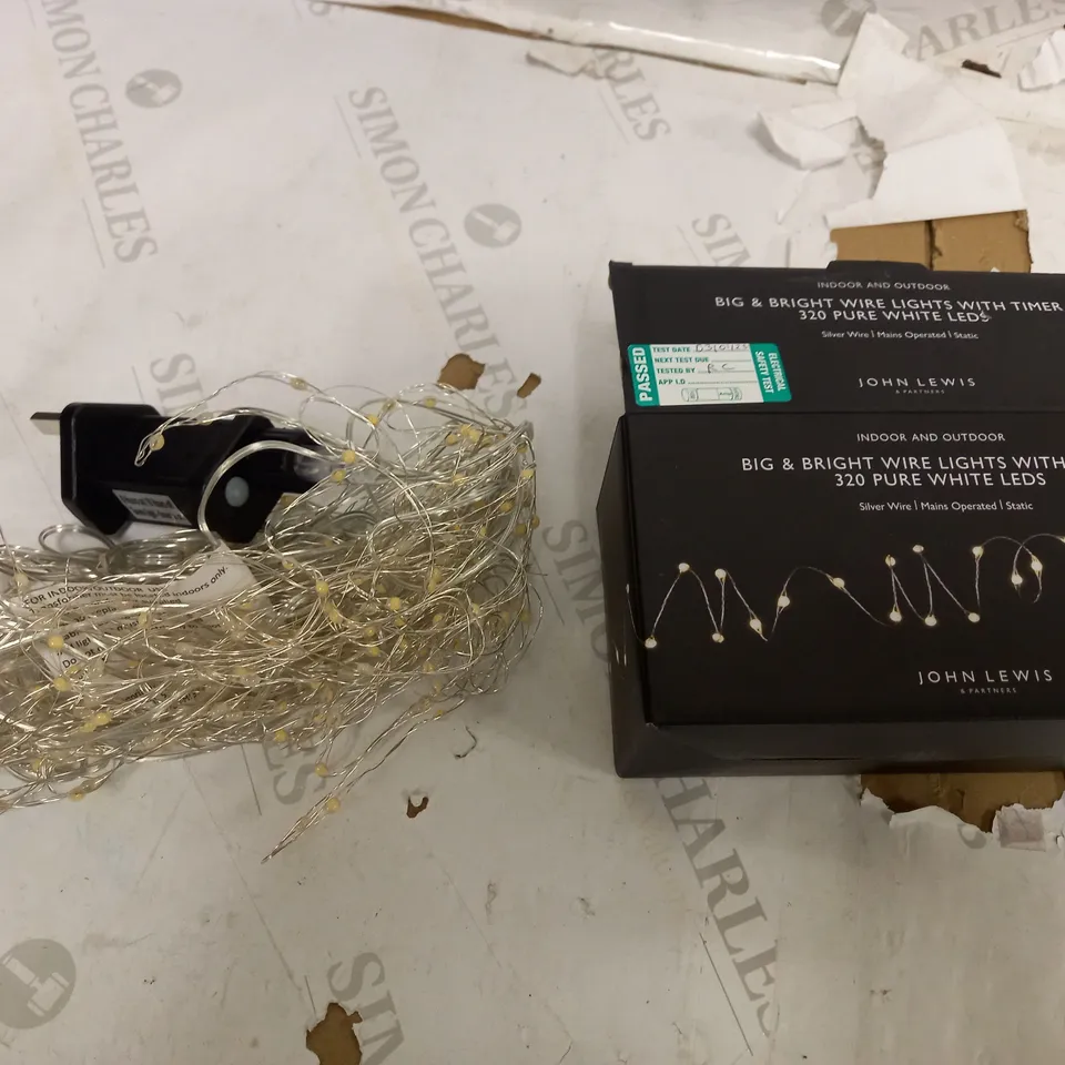 BIG & BRIGHT WIRE LIGHTS WITH TIMER 320 WARM WHITE LEDS