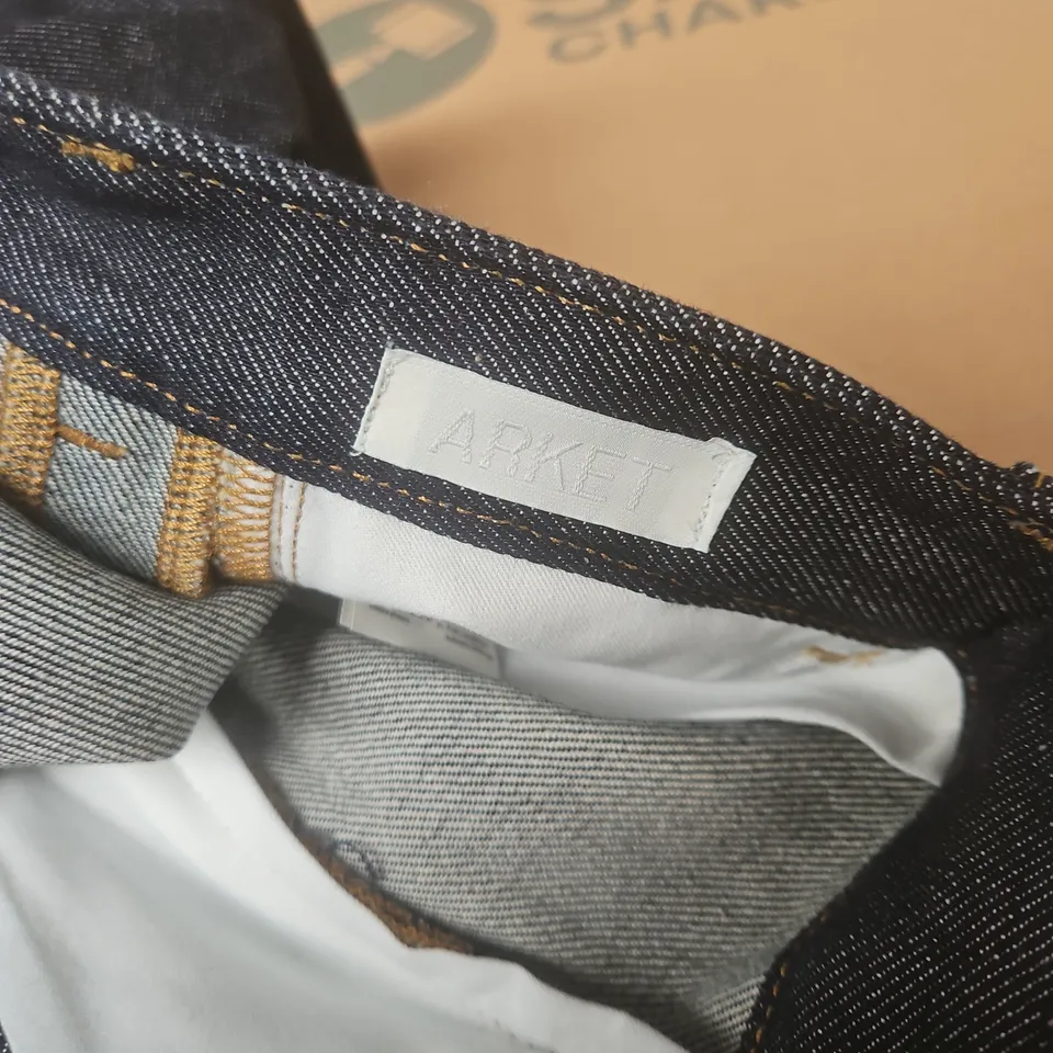 ARKET RAW DENIM TROUSERS IN NAVY - EU 36