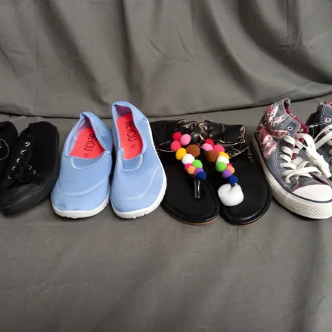 LARGE QUANTITY OF ASSORTED WOMENS SHOES IN VARIOUS SIZES, COLOURS AND STYLES
