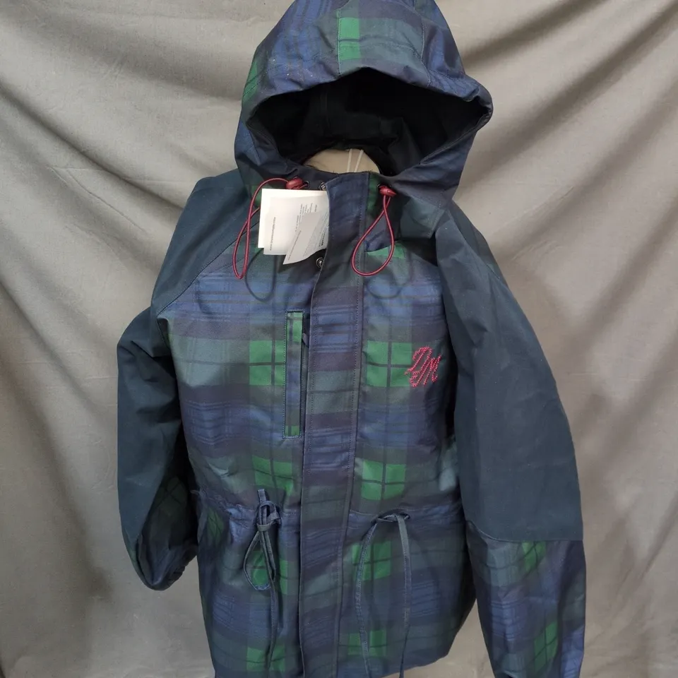 Damson Madder LIU Raincoat - Navy Check, UK8