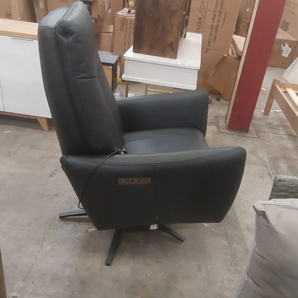 LUXOR GENUINE LEATHER SWIVEL ELECTRIC RECLINER RRP £1479.99
