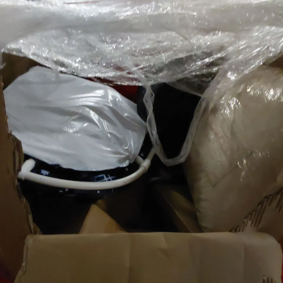 PALLET TO CONTAIN ASSORTED HOUSEHOLD ITEMS AND CONSUMER PRODUCTS. INCLUDING BOXED FURNITURE ETC