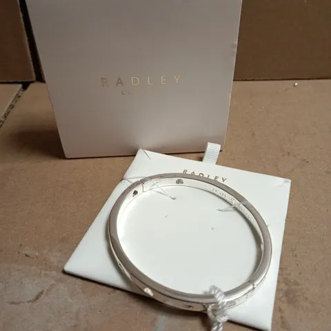 RADLEY SILVER PLATED HAMMERED BANGLE