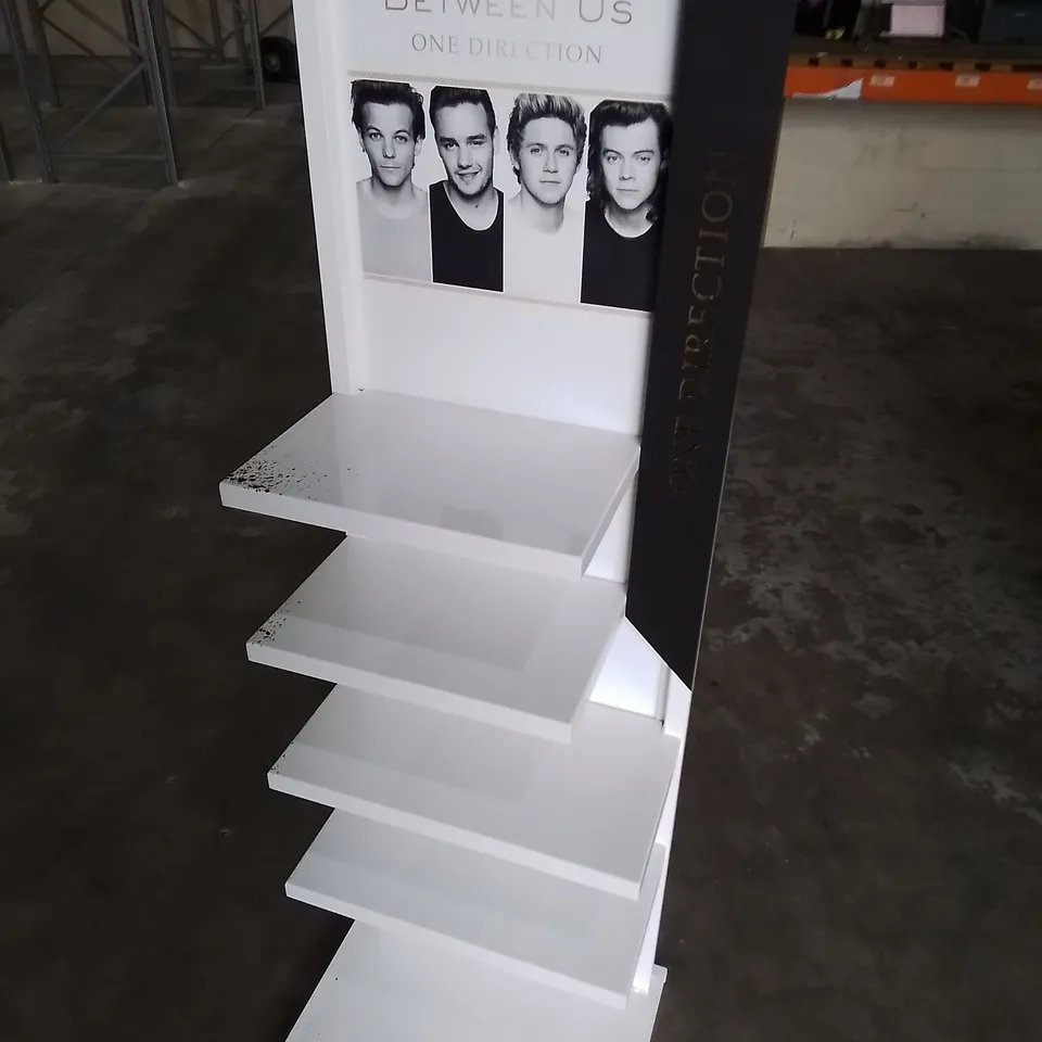 WHITE METAL 5 SHELF DISPLAY UNIT 