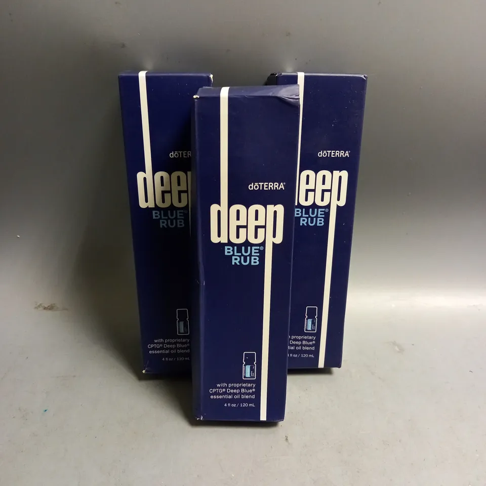 3 BOXED DOTERRA DEEP BLUE RUB 120ML