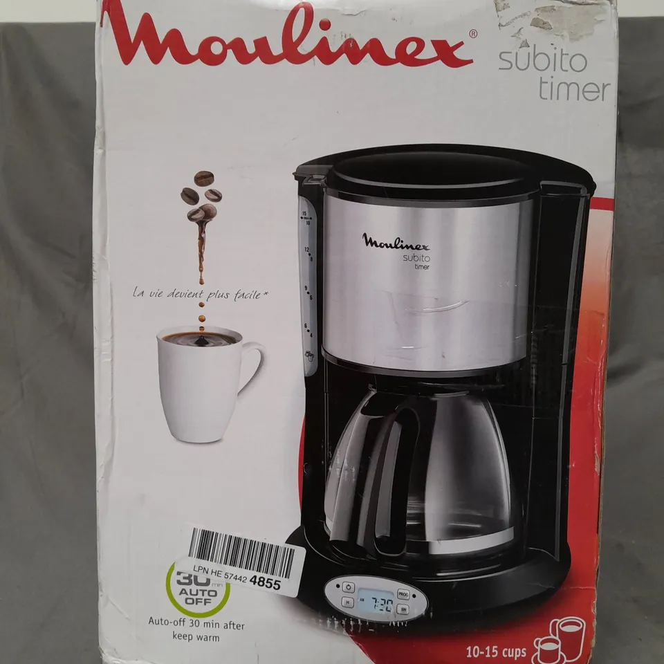 BOXED MOULIMEX SUBITO TIMER PROGRAMMABLE COFFE MAKER
