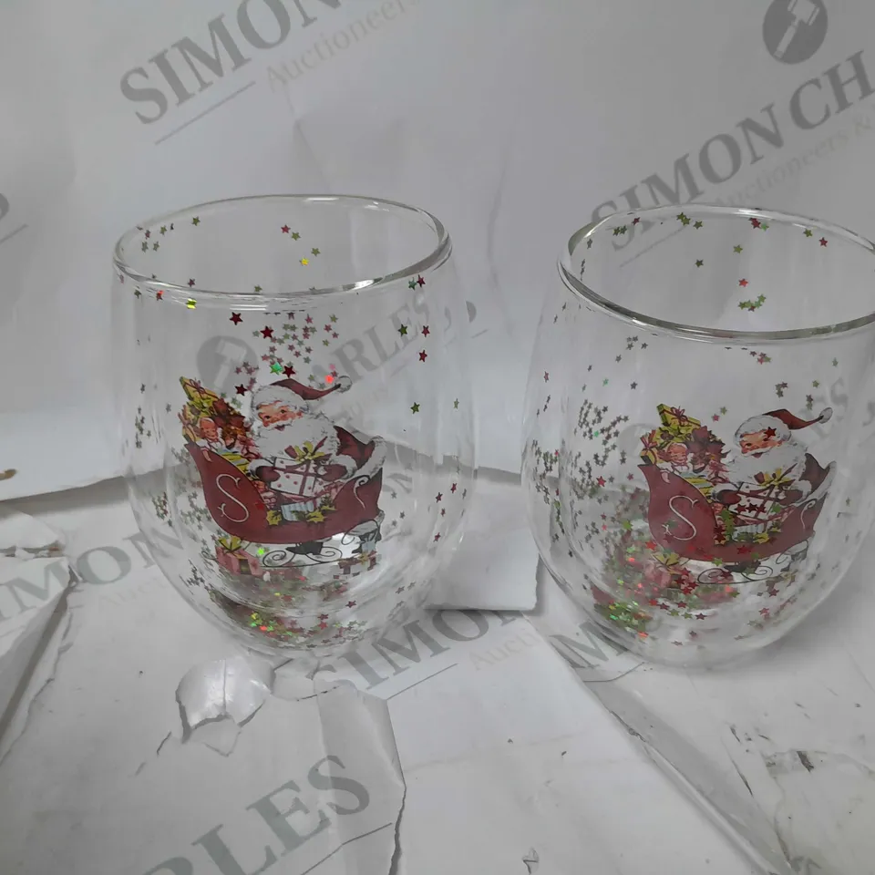 MR CHRISTMAS SET OF 2 FESTIVE GLASSES