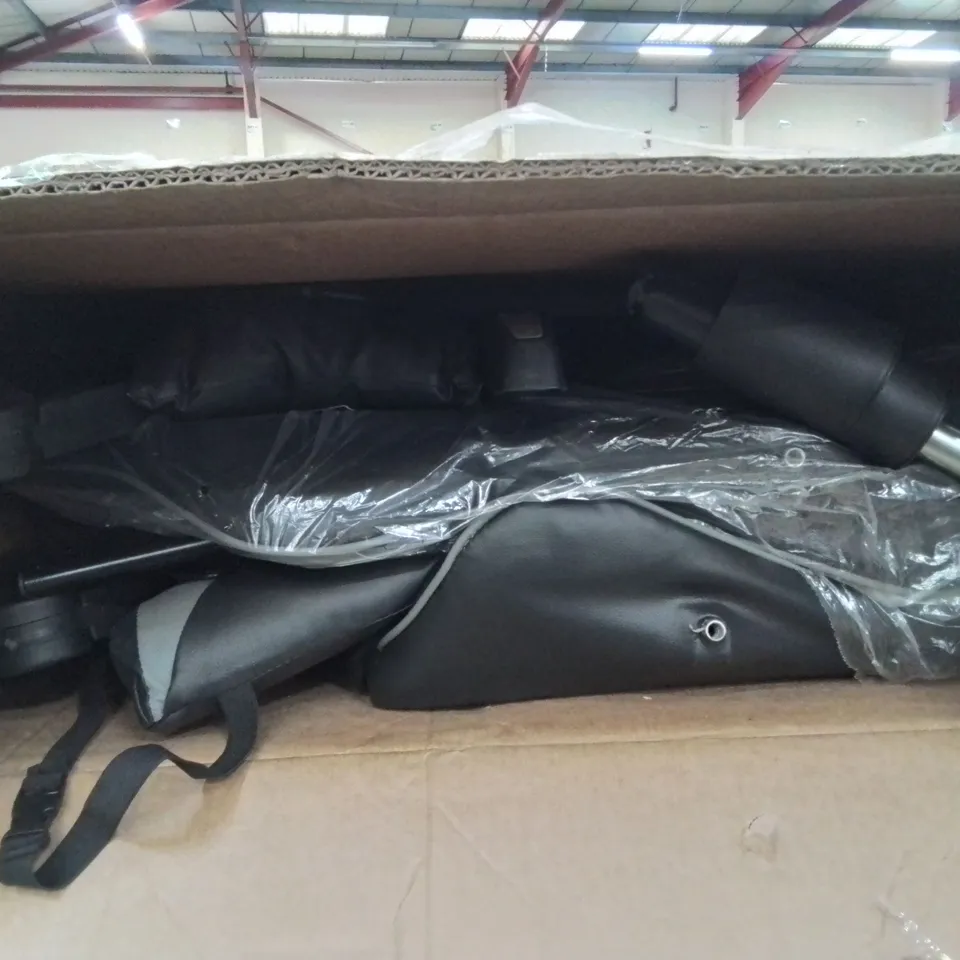 PALLET OF ASSORTED ITEMS TO INCLUDE DIRT DIGGERS SANDBOX, KIDS SCOOTER AND OFFICE CHAIR