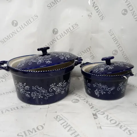 BOXED SET OF 2 CASSEROLE DISHES