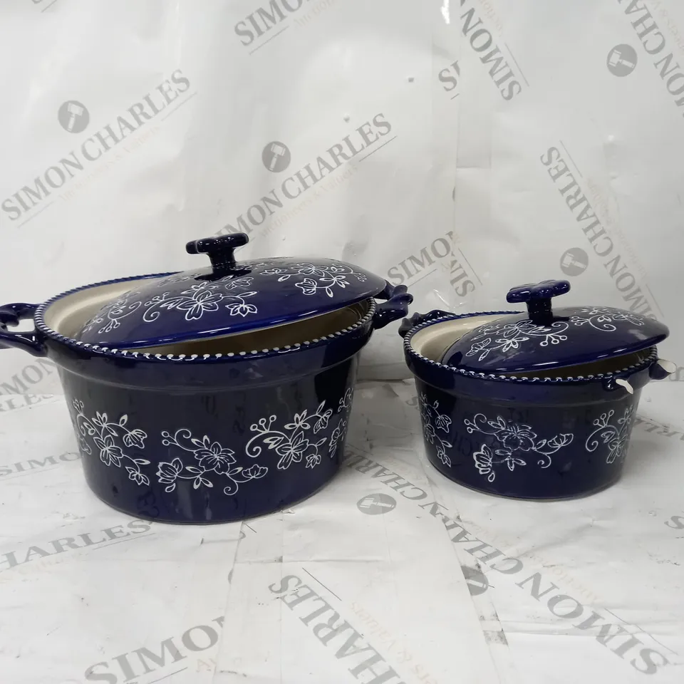 BOXED SET OF 2 CASSEROLE DISHES