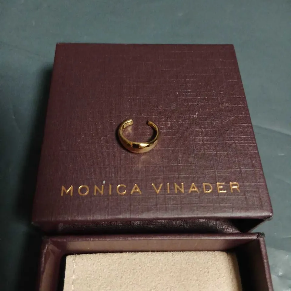 MONICA VINADER GOLD-TONE RING – OPEN-ENDED DESIGN (BOXED)
