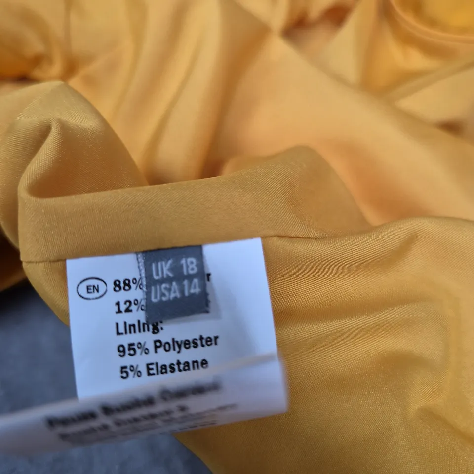 MICHAELA LOUISA WOMEN'S YELLOW BLAZER, UK 18 (USA 14) – SATIN LINING