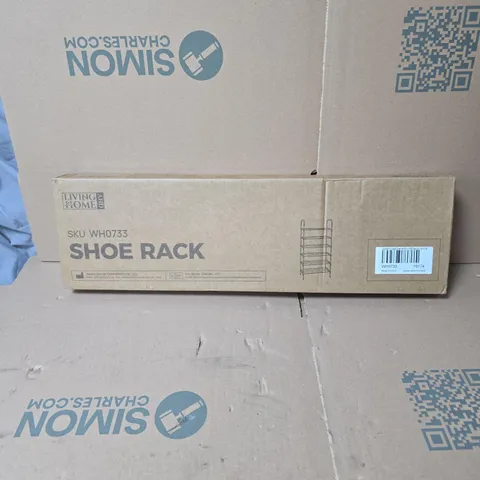LIVING AND HOME BLACK SHOE RACK, 56 X 26 X 115CM BOXED