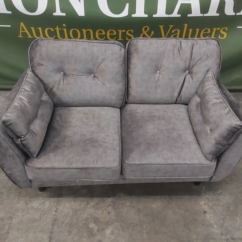 QUALITY DESIGNER PAULO 2 SEATER VELVET UPHOLSTERED SOFA 