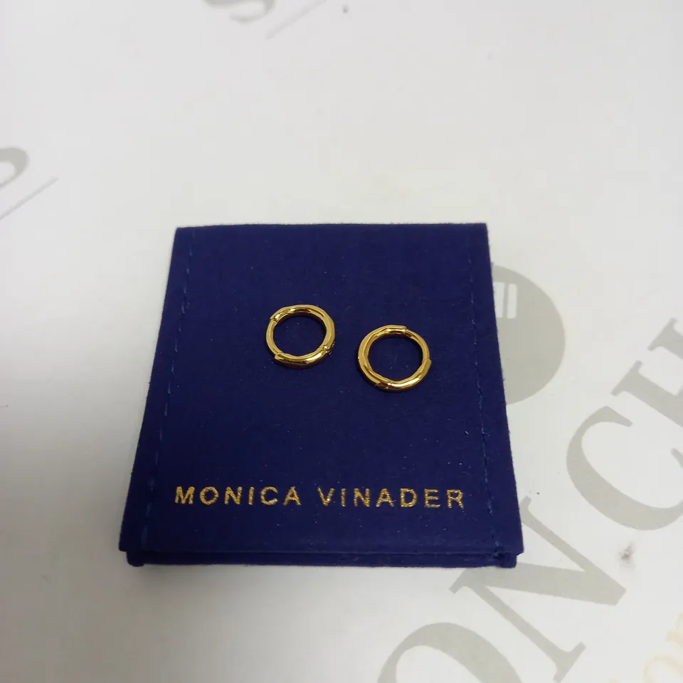 MONICA VINADER GOLD EFFECT HOOP EARRINGS 