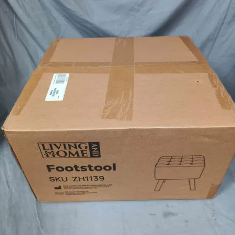 SEALED LIVING & HOME FOOTSTOOL IN DARK GREY 