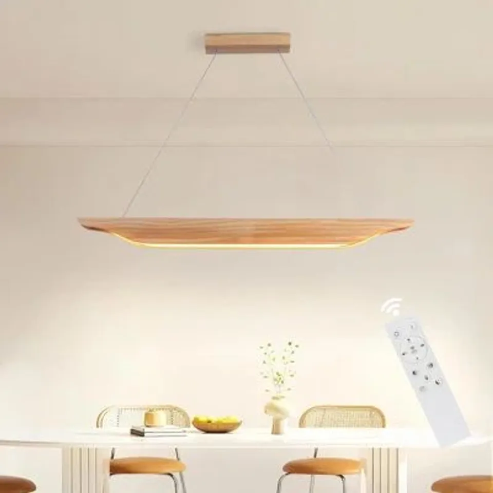 BOXED PENDANT LIGHT LED HANGING LAMP WOOD - DINING TABLE HANGING LAMP
