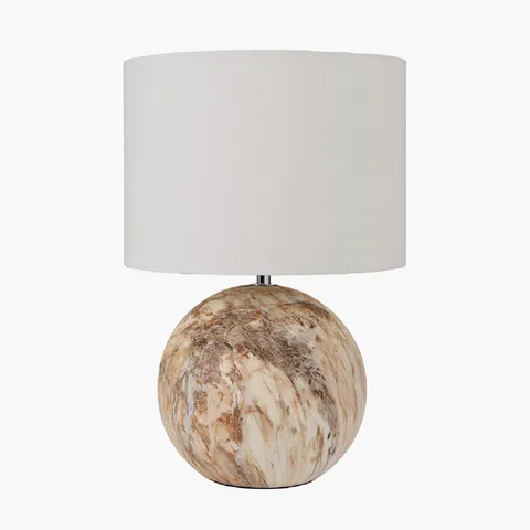 BOXED PACIFIC VIEJO NATURAL STONE EFFECT CERAMIC TABLE LAMP