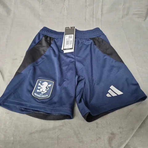 KIDS ASTON VILLA FC SHORTS SIZE 9-10 YEARS