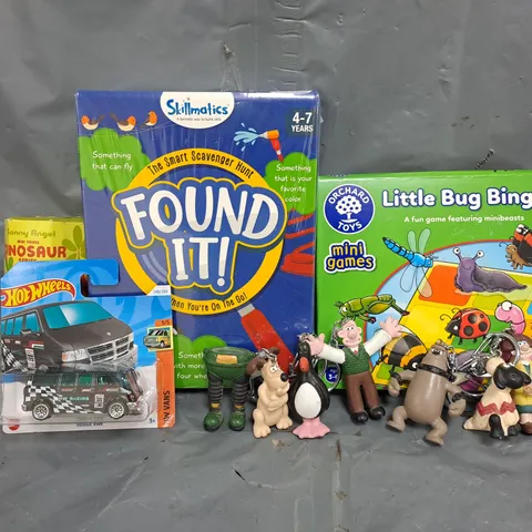 BOX OF APPROXIMATELY 20 ASSORTED TOYS AND GAMES TO INCLUDE LITTLE BUG BINGO, FOUND IT SMART SCAVENGER HUNT, ETC - COLLECTION ONLY