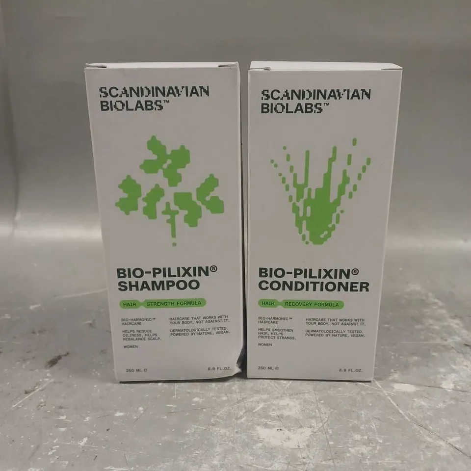 BOXED SCANDINAVIAN BIOLABS BIO-PILIXIN SHAMPOO & CONDITIONER 2X250ML