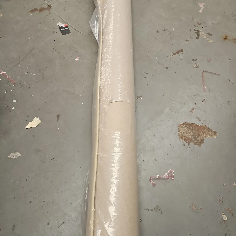 BEIGE WOVEN CARPET RUG ROLL - LENGTH UNSPECIFIED 