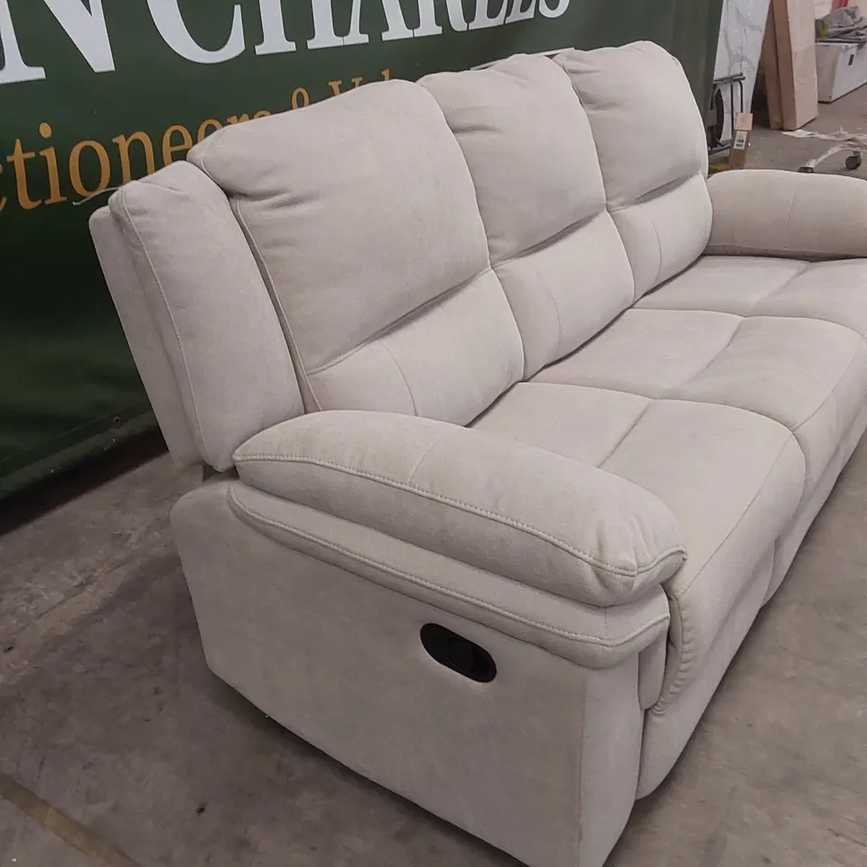 ALBION FABRIC 3 SEATER HIGH BACK MANUAL RECLINER SOFA RRP £749
