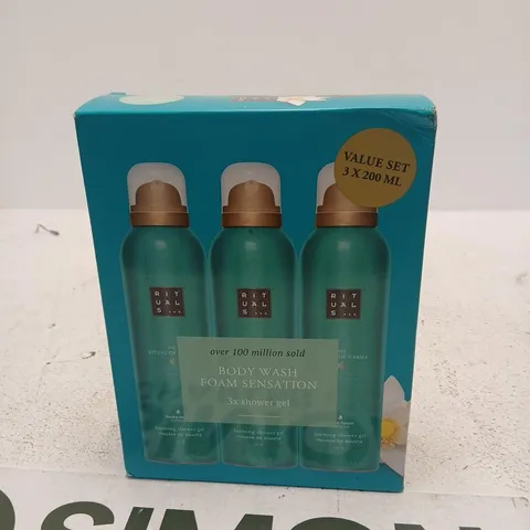 RITUALS BODY WASH FOAM SENSATION SET – 3 X 200 ML