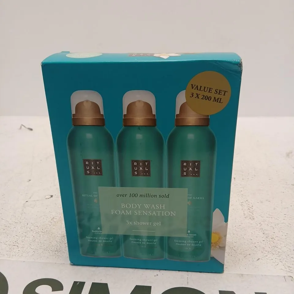 RITUALS BODY WASH FOAM SENSATION SET – 3 X 200 ML