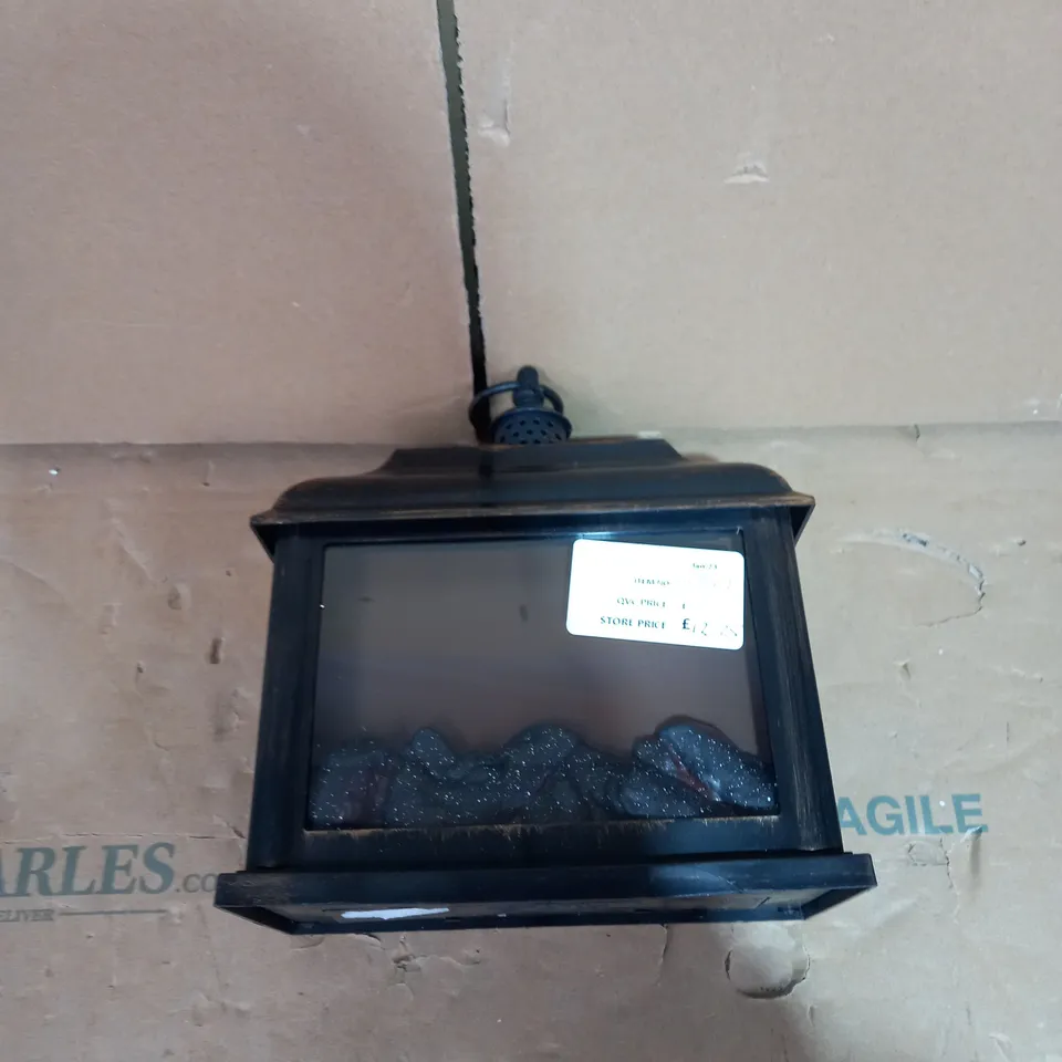 OUTLET FESTIVE PRE-LIT FIREPLACE TECHNOLOGY LANTERN