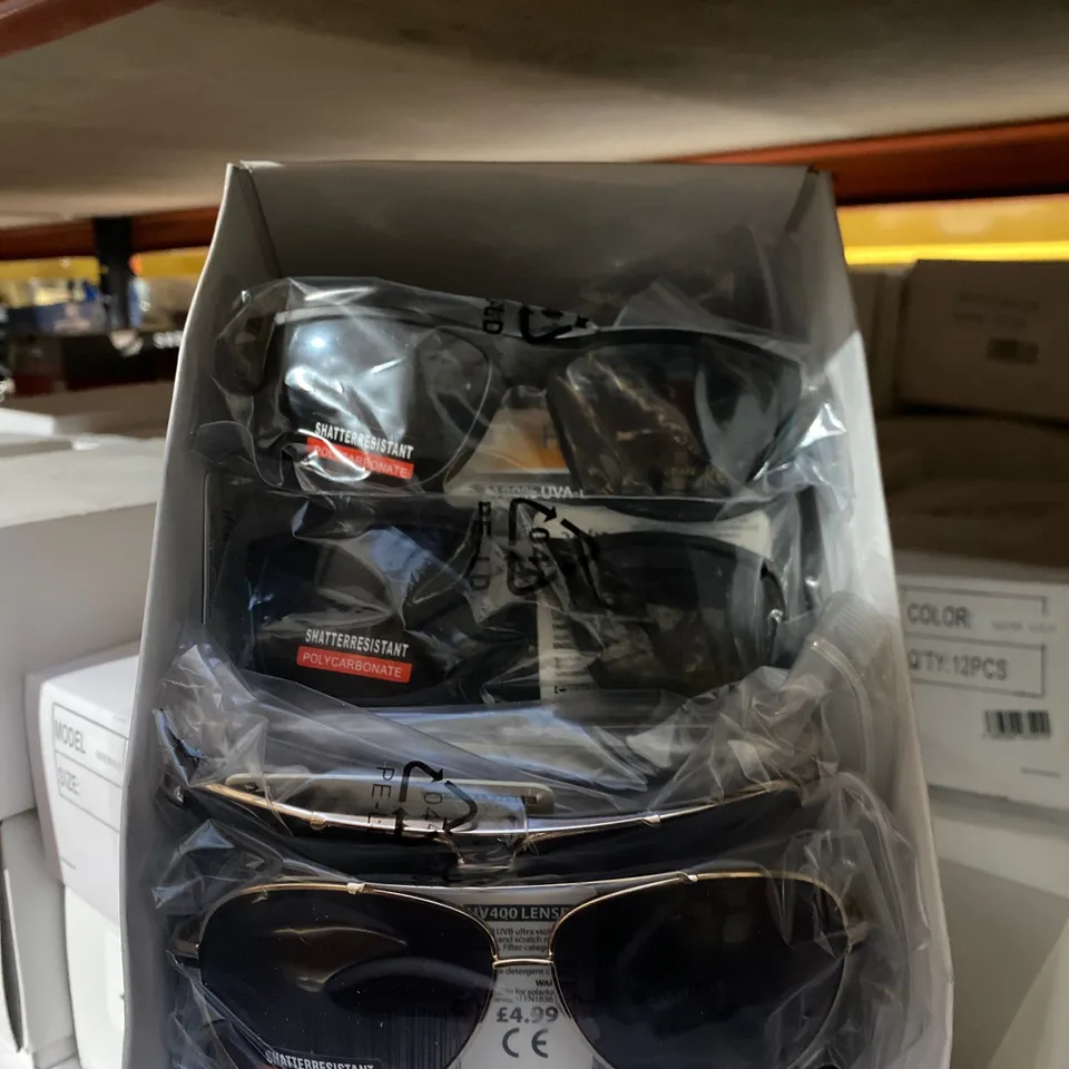 6 BOXES OF 12 BRAND NEW PAIRS OF SUNGLASSES