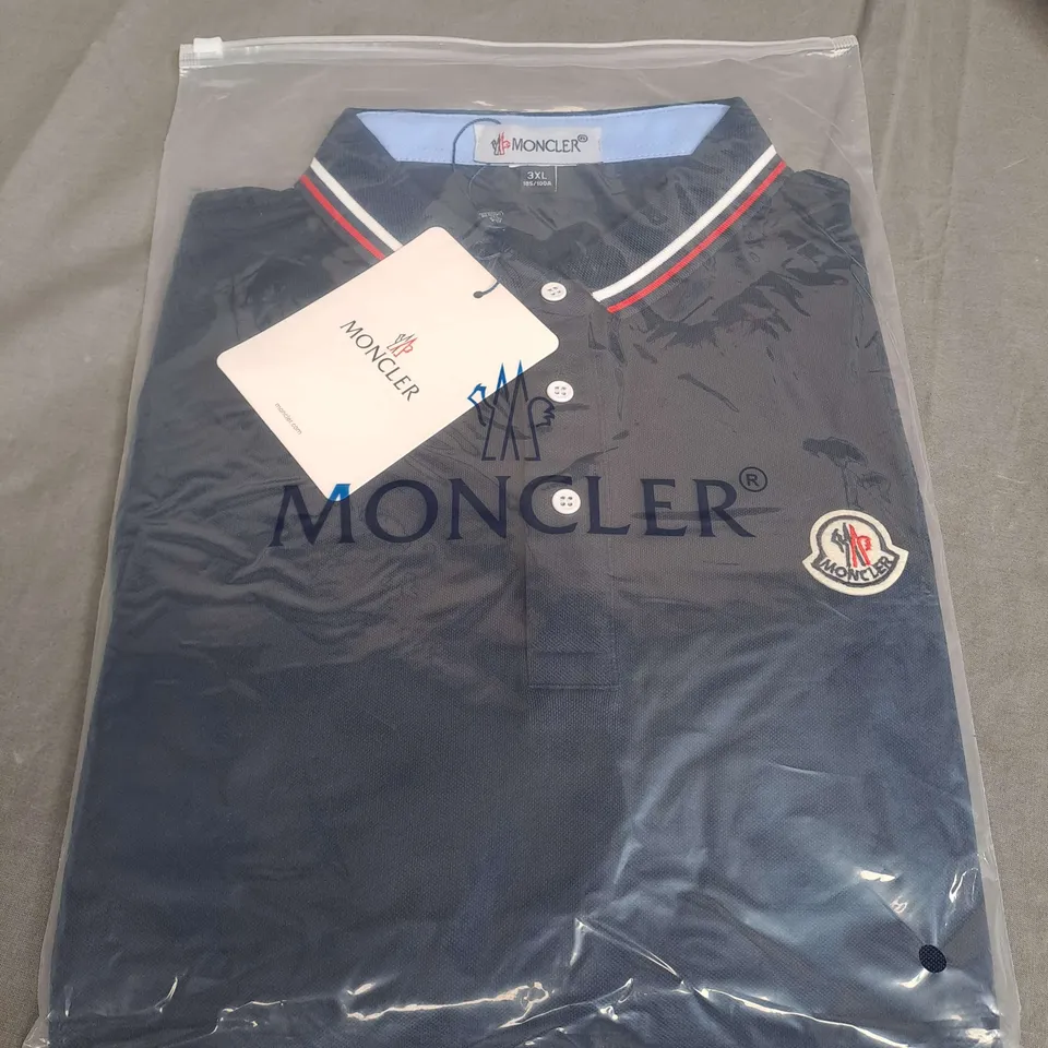 SEALED MONCLER POLO SHIRT IN NAVY SIZE 3XL