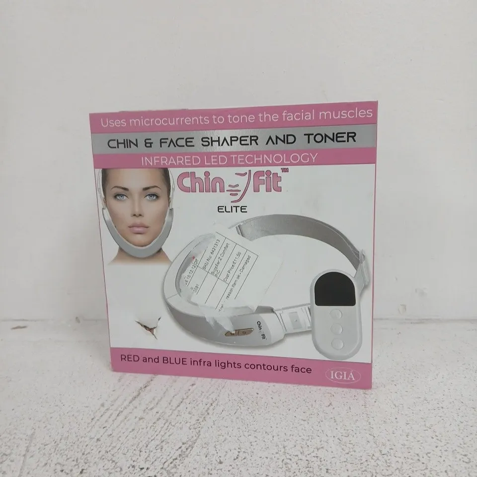 CHIN FIT ELITE – CHIN & FACE SHAPER & TONER WITH INFRARED LED TECHNOLOGY (IGIA) BOXED