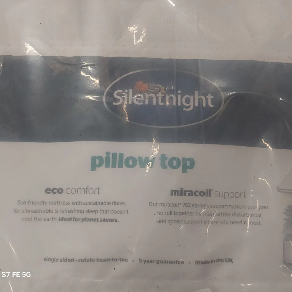 QUALITY BAGGED 4'6" DOUBLE SILENTNIGHT PILLOWTOP MATTRESS 